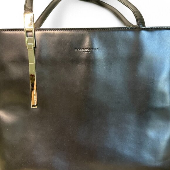 Women's Balenciaga Black Leather Tote - Picture 3 of 16